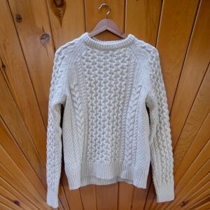 Patagonia Recycled Wool-Blend Cable-Knit Crewneck Sweater